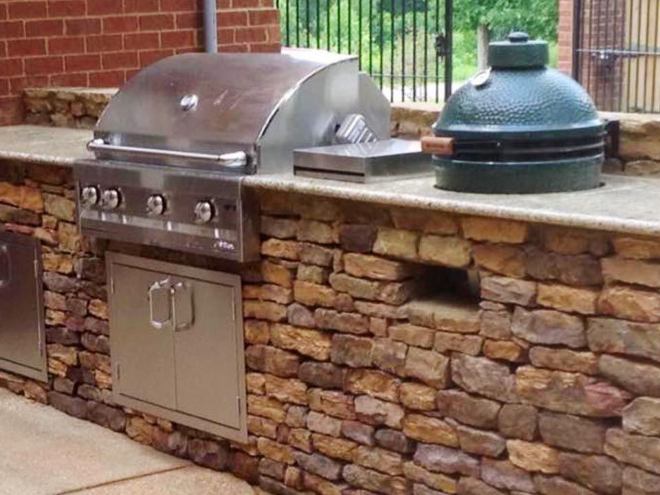 outdoor grill and bar